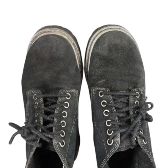 Skechers Shoes Womens 7.5 Boots Leather Work Combat Lace Up Black Classic Rugged - Picture 7 of 12